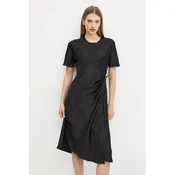 Haljina Marc OPolo boja: crna, mini, ravna, 410109521533