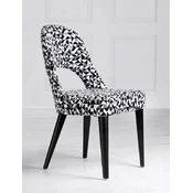 Casa Padrino luxury Art Deco dining chair white/gray/black 49 x 61 x H. 89 cm - Art Deco kitchen chair with pattern - Dining room furniture - Luxury furniture - Art Deco furniture
