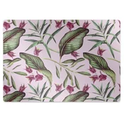 Decormat Podloga za zaščito tal Roza cvetje 140x100 cm 15 cm