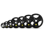 Northix 20 kg gumirana olimpijska utežna plošča s Tri-Grip sistemom