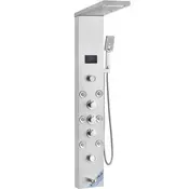 VEVOR Sistem tuš panel 1345x200x460 mm iz nerjavečega jekla stenska montaža LED osvetlitev