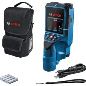 Bosch Wallscanner D-tect 200 C detektor struje - kablova pod naponom sa torbom, 0601081600 - Dual power source: moguc je rad sa 12V/10,8V LI akumulatorom kao i sa standardnim alkalnim baterijama