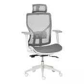 Homestar Pisarna stol Ergonomičen nastavljiv vrtljiv stol 67x65x120-128 cm Siva