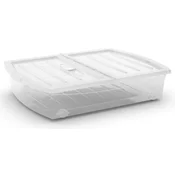Kis škatla za shranjevanje Spinning Box, 56 l, prozorna