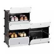Northix Modularna omarica za čevlje s 6 predelki za do 12 parov čevljev