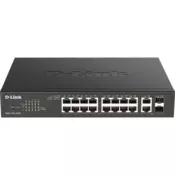 D-Link DGS-1100-18PV2 Smart Managed Switch 16x Gigabit Ethernet 2x ComboGE/SFP desktop/19&quot rack mount