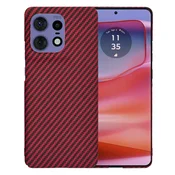 Trden TPU ovitek Techsuit Carbonite FiberShell za Motorola Edge 50 Pro - red