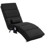 HOMCOM HOMCOM masažni sedež poliester, jeklo 56D x 168Š x 84V cm Črn, (5000242997)