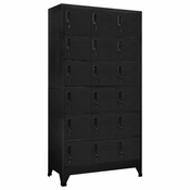 Ormaric s kljucem crni 90 x 40 x 180 cm celicni