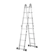 VEVOR Zložljiva lestev 7-v-1 teleskopska raztegljiva 1560x608x2215 mm nastavljiva