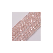 Staklena perla kocka 8 mm roze pakovanje 10 kom