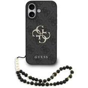 Ovitek Guess Hardcase 4G Classic Logo with Strap za iPhone 17 - black