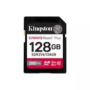 Kingston SD Card 256GB, Canvas React Plus V60 Professional ( SDR2V6/128GB )