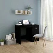 shumee vidaXL Pisalna miza, črna, 100x50x76 cm, iverna plošča