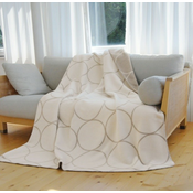 Odeja Bamboo 150 x 200 cm, krogi - bež