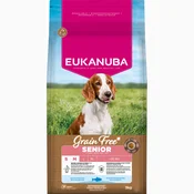 Eukanuba Senior Small & Medium Breed Grain Free morska riba - 2 x 3 kg