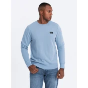 OMBRE Moška majica s kovinskim zatičem modra MDN127141 XL
