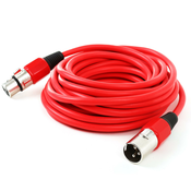 FrontStage XLR-kabel, 6 m, rdeče barve (CJ-M-XLR-XLR-6M-RD)
