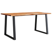 MAISON CHIC Jedilna miza - Kuhinjska miza - Jedilni stol z naravnim robom 160x80x75 cm trden akacijev les, (21715022)