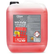 NEW CLINEX W3 Forte 10L Čistilo za splakovanje pisoarjev za stranišča, pisoarje in umivalnike odpravlja vonjave po urinu