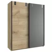 ORMAR SA KLIZNIM VRATIMA grafitno siva, boja hrasta