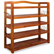 Regal za čevlje RUSTIC, 5 polic, 75x26x82cm, naravno rjav Casaria