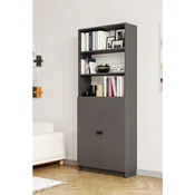 Hanah Home polica za knjige Bili5 Shelf 2 Lid, 80 cm, antracit