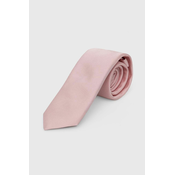 Svilena kravata HUGO roza barva
