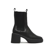 Calvin Klein Škornji Block Heel Chelsea Boot Lth HW0HW03694 Črna