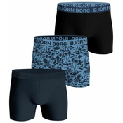 Bokserice Björn Borg Cotton Stretch Boxer 3P - blue/print