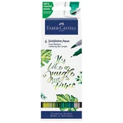 MARKER OBOSTRANI AKVAREL 6BOJA LETTERING JUNGLE GOLDFABER FABER CASTELL 164517 SORT. BLISTER