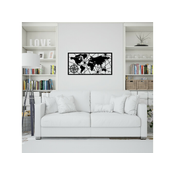 Wallity Dekorativni metalni zidni dodatak World Map Medium M