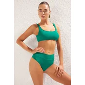 Trendyol Milla Ženski kupaci kostim Tbess22Bt0010, Zeleni