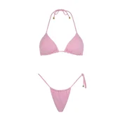 Acuarela Brand Bikini Rio Triangle Bikini Set pastelno roza