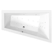 POLYSAN Hidromasažna Vana TRIANGL R 180x120, Atrakcija HYDRO AIR, Kromirana