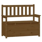 Vidaxl Klop medeno rjava 112,5x51,5x96,5 cm trdna borovina