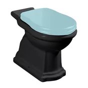 RETRO WC posoda 38,5x72cm, S-trap, črna mat - Črna - 38,5x41x72 cm - Kerasan - RETRO KERASAN - 24 - Keramika - Retro - 385 - 410 - 720 - 14