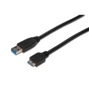 USB 3.0 USB 3.0 Micro-B transformator Crno 50cm AK-300117-005-S