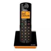 ALCATEL S280 bežični telefon, DECT, crna/narančasta