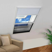 vidaXL Plise komarnik za okna aluminij 80×120 cm s senčilom