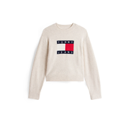 Tommy Jeans Pulover progasto bež/marine/rdeča/bela