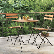 Sklopivi bistro stol 55 x 54 x 71 cm masivna tikovina i celik