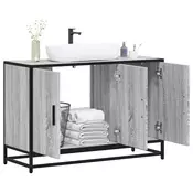 Vidaxl vidaXL Omarica za umivalnik, siva, hrast sonoma, 90x33x60 cm
