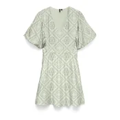 VERO MODA Obleka VMBLISS svetlo zelena/bela