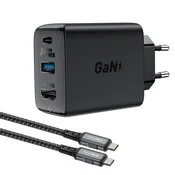 AceFast KOMPLET STENSKEGA POLNILNIKA S KABLOM USB-C + ADAPTERJEM USB-C HDMI