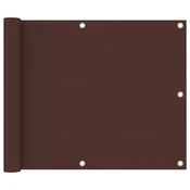 Vidaxl Balkonsko platno rjavo 75x400 cm oksford blago