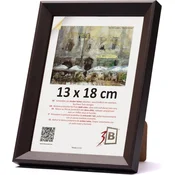 Nikcorp Leseni okvir za fotografije VIK 10x15 cm z stojalom, naravni borov les, mat mokka, akrilno steklo, MDF zadnja stena, navpično ali vodoravno, 16 mm letve