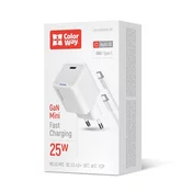 AC Punjač ColorWay GaN Mini 25W PD Port PPS USB-C Bijeli Kabel USB-C