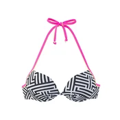 BUFFALO Bikini zgornji del rumena/roza/črna/bela