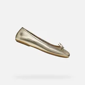 Gold womens ballet flats Geox Palmaria - Womens